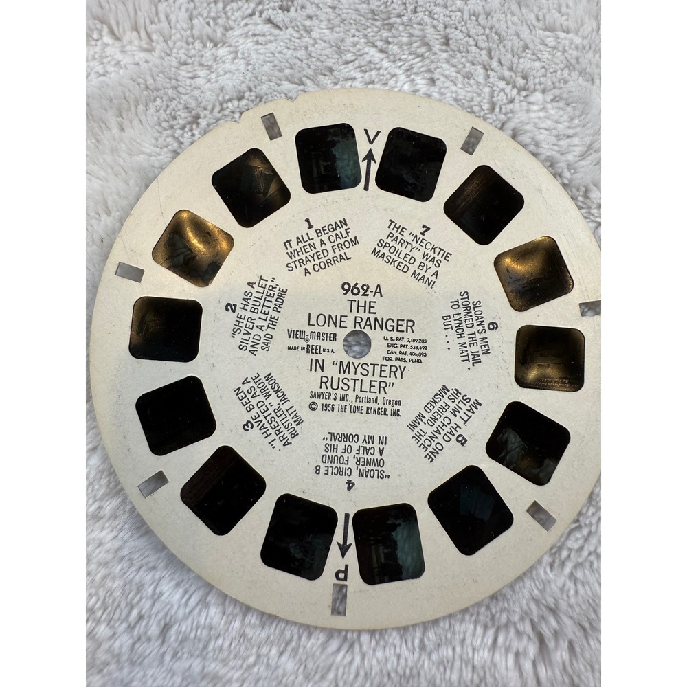 Vintage View-Master Reel Set Lone Ranger Mystery Rustler 1956 Sawyer's 3D - Picture 3 of 6